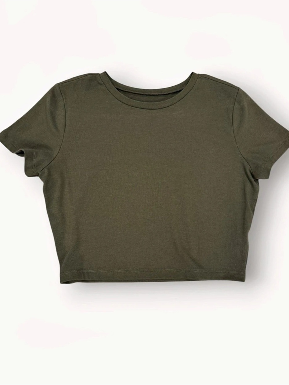 Wild Fable Cropped Tee in Green - Size Large